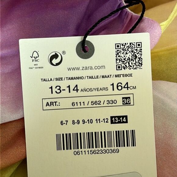 ZARA Kids | Multicolored | TIERED TIE DYE HALTER DRESS - Picture 7 of 7